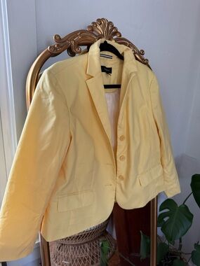 Talbots Butter Yellow Women's Blazer Jacket